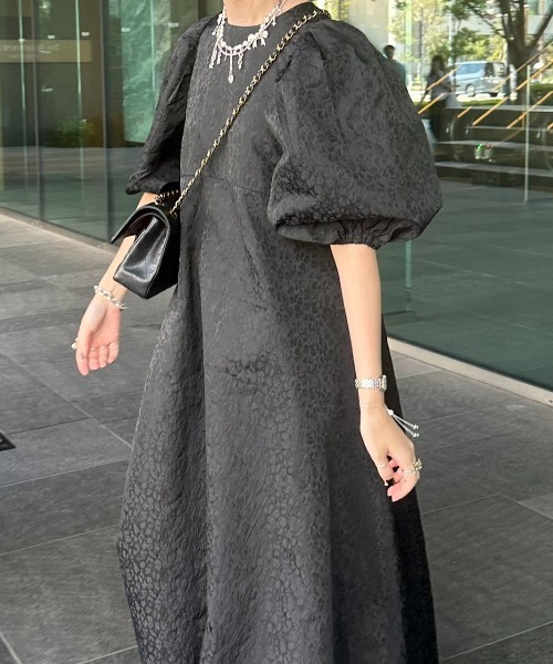 PERNA（ペルナ） 7分袖ワンピース MEDIUM グレー レディース