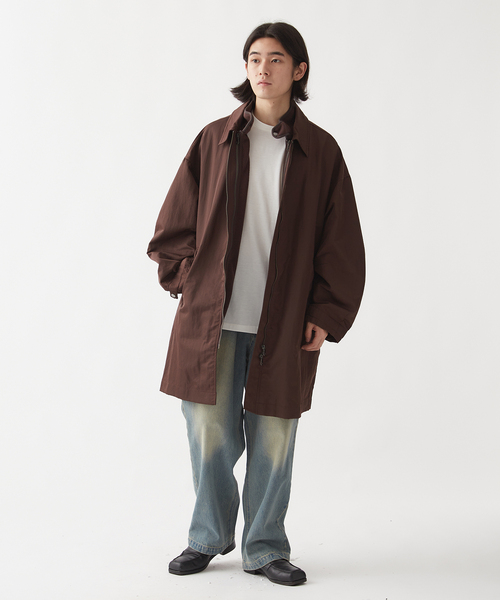「B.C STOCK」 ステンカラーコート FREE ブラウン メンズ_画像2