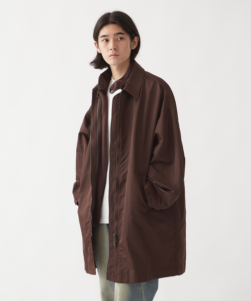 「B.C STOCK」 ステンカラーコート FREE ブラウン メンズ_画像4