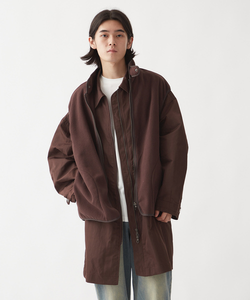 「B.C STOCK」 ステンカラーコート FREE ブラウン メンズ_画像7