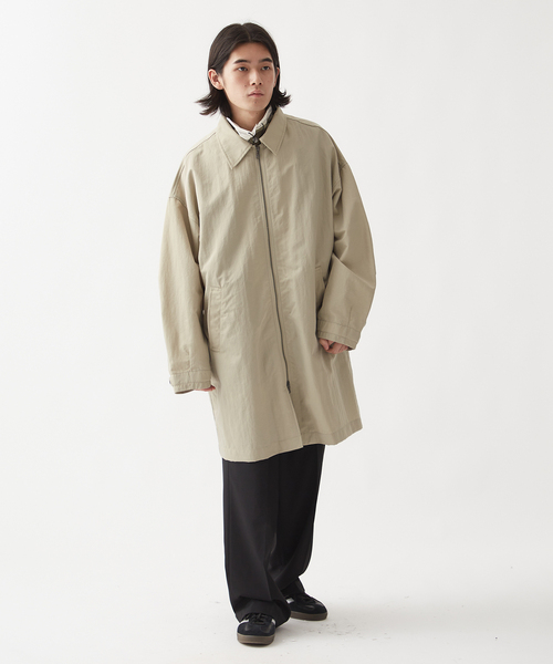 「B.C STOCK」 ステンカラーコート FREE ブラウン メンズ_画像8