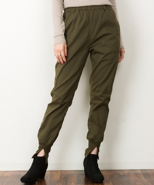 パンツ 裾リブスリットジョガーパンツ レディース : ZOZOTOWN Yahoo!店