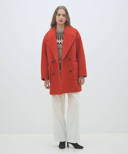 MACPHEE ブークレーボンディング ダブルブレストコート MACPHEE（マカフィー） コート アウター ブークレーボンディング