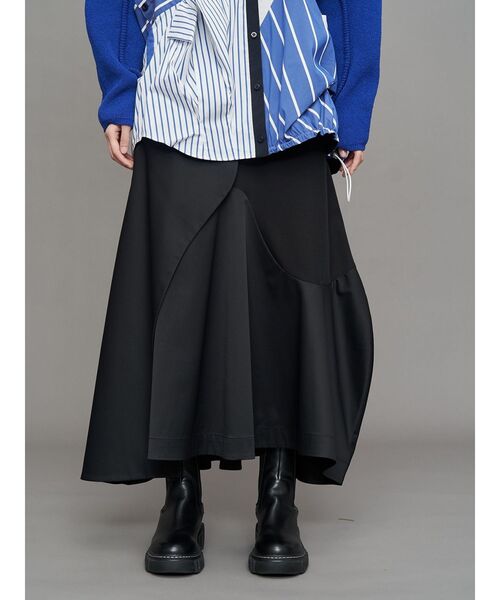 UN3D.（アンスリード） スカート WAVE ASYMMETRY SKIRT / ウェーブ