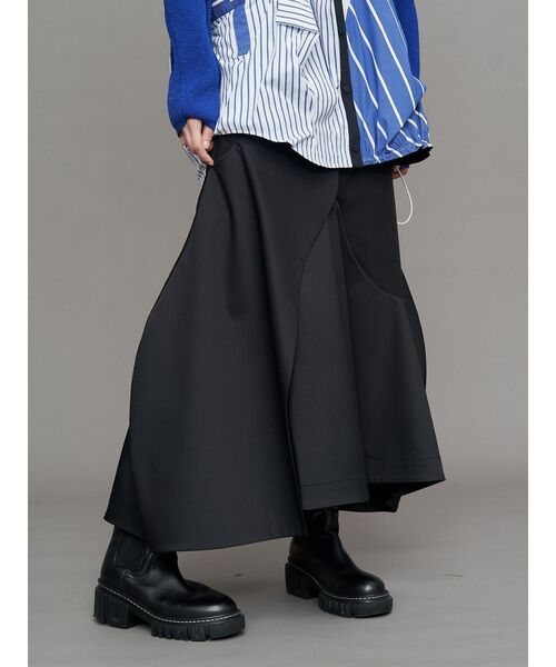UN3D.（アンスリード） スカート WAVE ASYMMETRY SKIRT / ウェーブ