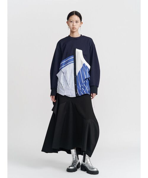 UN3D.（アンスリード） スカート WAVE ASYMMETRY SKIRT / ウェーブ