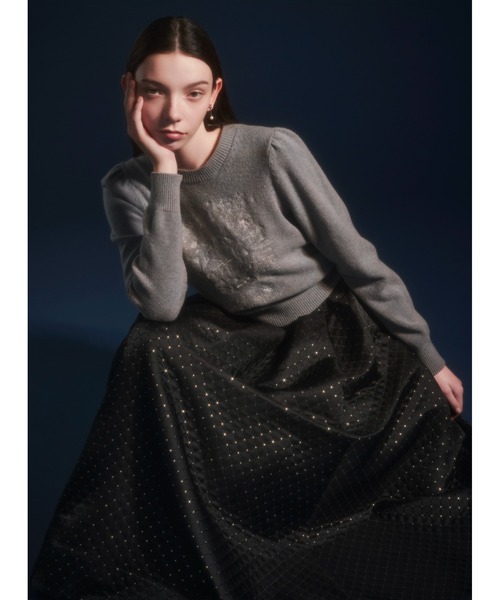 fray.id フレイアイディー エトワールエンブロイダリーニット ネイビー FRAY I.D｜エトワールエンブロイダリーニット | Rakuten Fashion(楽天