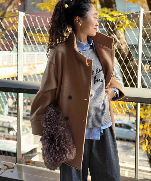 le.coeur blanc（ルクールブラン） コート アウター スタンドネック