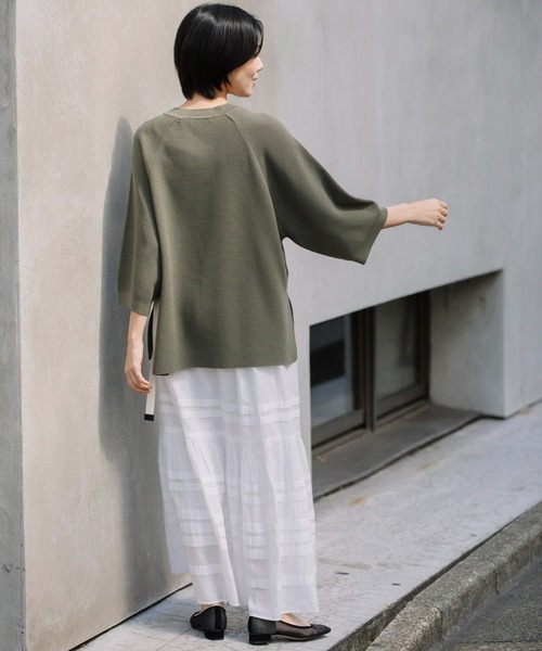 「Munich」 7分袖カットソー FREE ブラック レディース_画像4