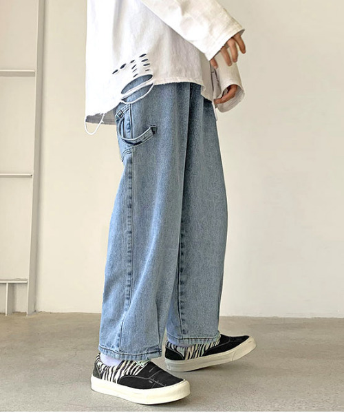 「neos」 デニムパンツ LARGE サックスブルー メンズ_画像2