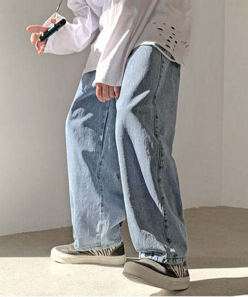 「neos」 デニムパンツ LARGE サックスブルー メンズ_画像3