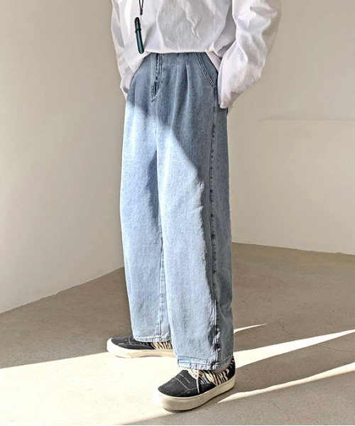 「neos」 デニムパンツ LARGE サックスブルー メンズ_画像6