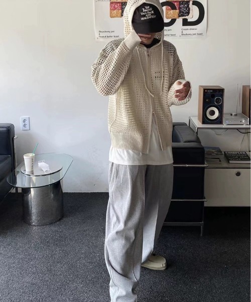 「.KOM」 ジップアップパーカー FREE アイボリー メンズ_画像6