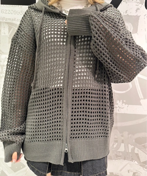 「.KOM」 ジップアップパーカー FREE アイボリー メンズ_画像9