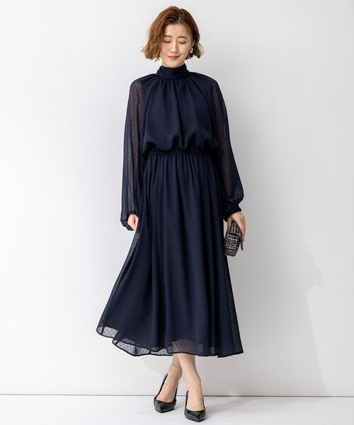 23区（ニジュウサンク） ドレス ドットクレープシフォン ドレス