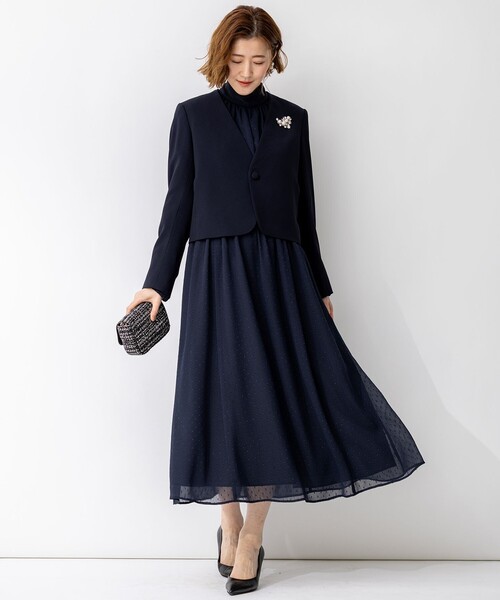 23区（ニジュウサンク） ドレス ドットクレープシフォン ドレス