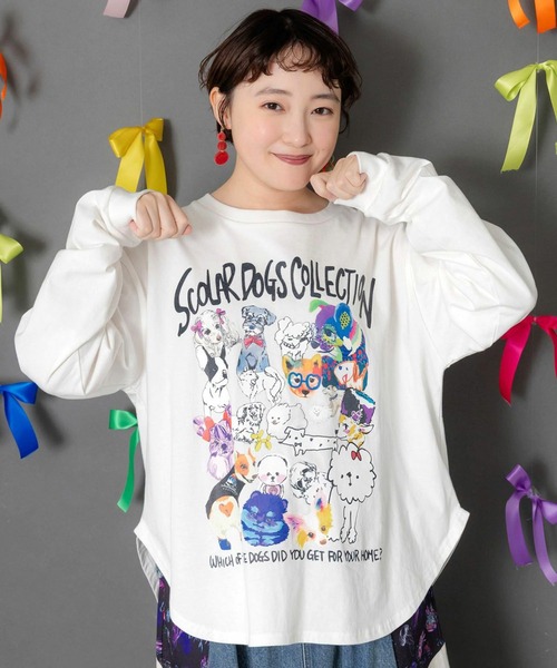 ScoLar（スカラー） tシャツ スカラーわんちゃんコレクション柄ロンT