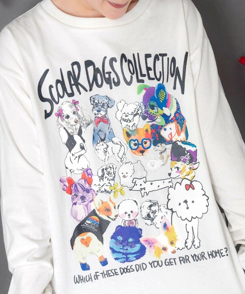 ScoLar（スカラー） tシャツ スカラーわんちゃんコレクション柄ロンT