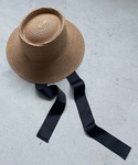 帽子 ハット レディース ロングリボンワイドブ...の詳細画像1