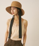 帽子 ハット レディース ロングリボンワイドブ...の詳細画像3