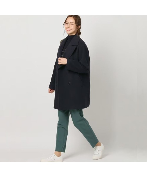 AOYAMA ピーコート pコート 「カシミヤブレンド」ウールショート丈P