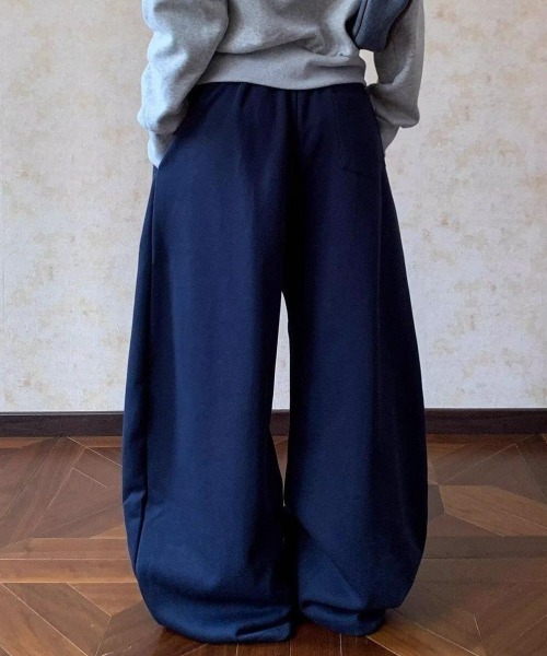 GEMEDA スウェットパンツ ジャージ 「スター刺繍／ゆるダボ」ワイド