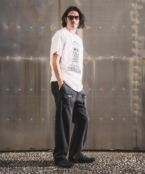 WONDER WALL MOTEL ジーンズ mp14449-AGING BLACK DENIM BUSH PANTS
