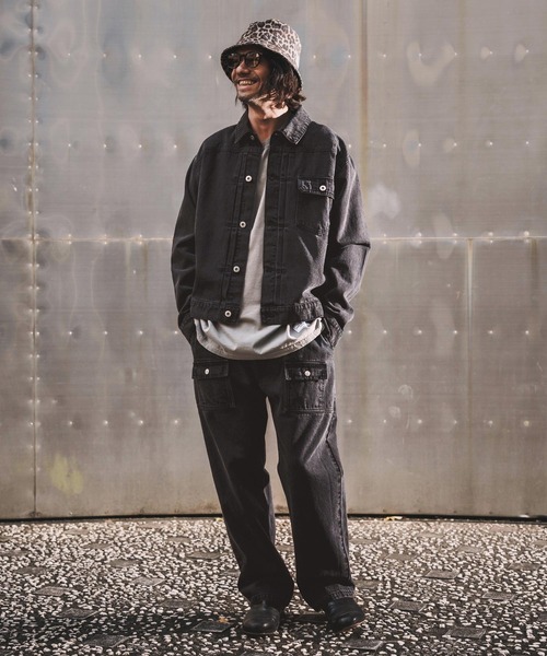 WONDER WALL MOTEL ジーンズ mp14449-AGING BLACK DENIM BUSH PANTS
