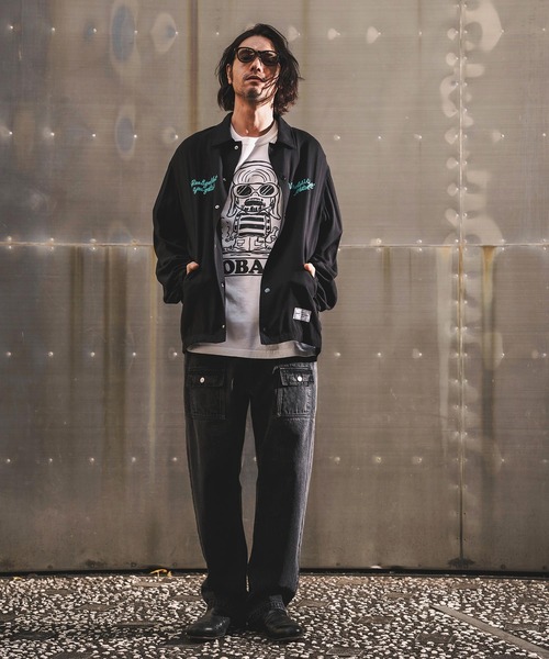 WONDER WALL MOTEL ジーンズ mp14449-AGING BLACK DENIM BUSH PANTS