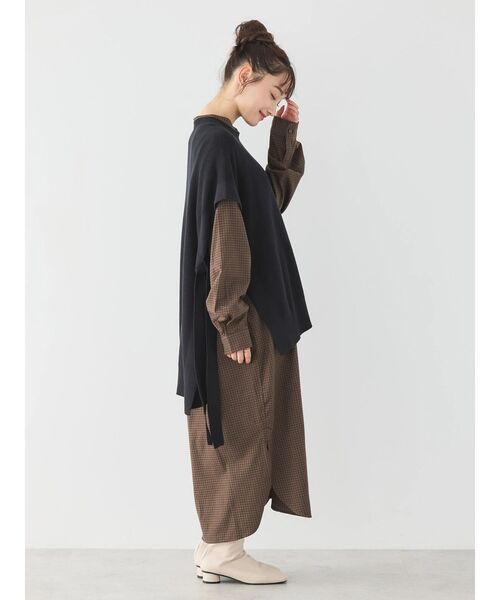 「AMERICAN HOLIC」 コンビワンピース M ブラウン レディース_画像4