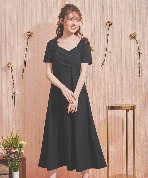 「NOELA」 半袖ワンピース M ブラック レディース_画像4