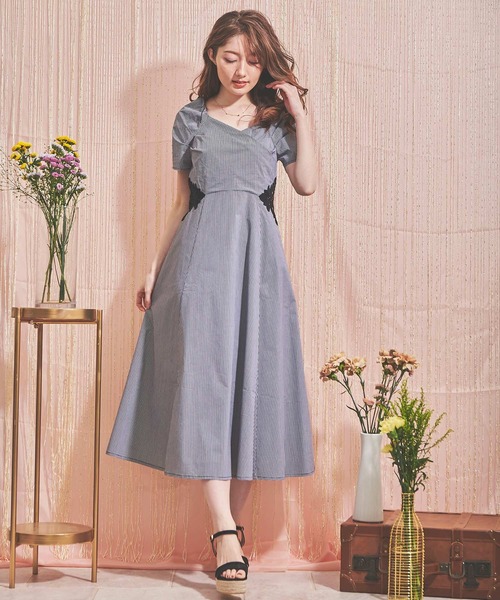 「NOELA」 半袖ワンピース M ブラック レディース_画像5