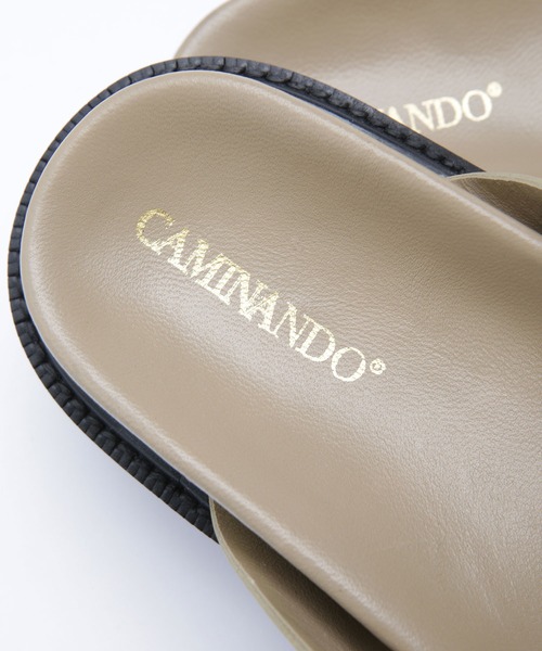 「CAMINANDO」 フラットサンダル 38 ブラック レディース_画像7