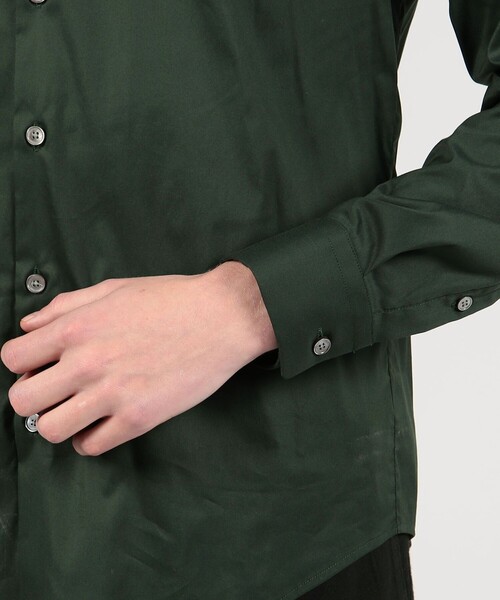 「JAMES PERSE」 長袖シャツ 1 ダークグリーン メンズ_画像7