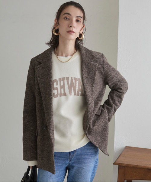 「ANGIE」 テーラードジャケット MEDIUM ブラウン レディース_画像5