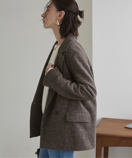 「ANGIE」 テーラードジャケット MEDIUM ブラウン レディース_画像7