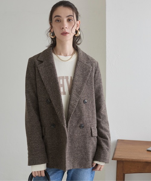 「ANGIE」 テーラードジャケット MEDIUM ブラウン レディース_画像8
