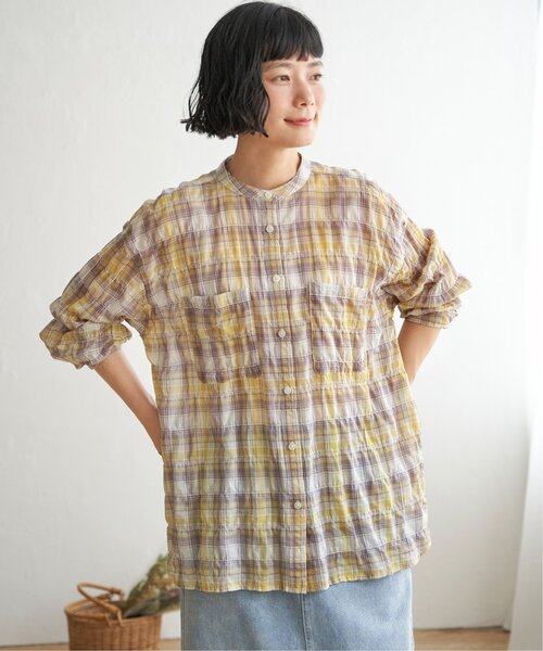 「LBC」 長袖シャツ M イエロー レディース_画像2