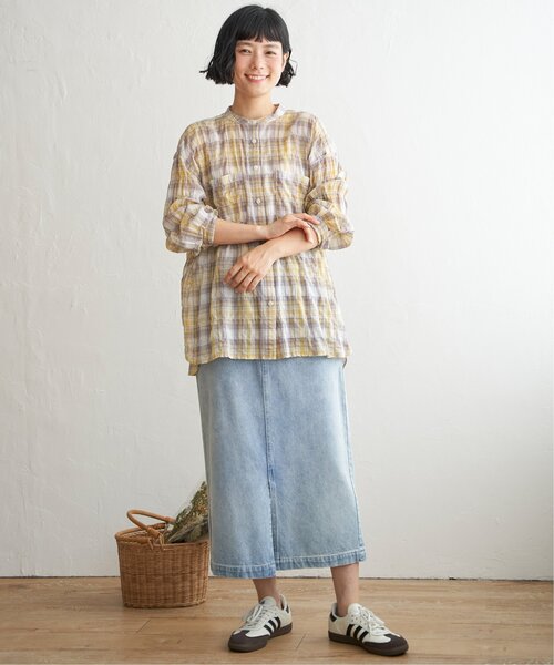 「LBC」 長袖シャツ M イエロー レディース_画像4