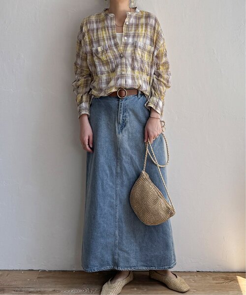 「LBC」 長袖シャツ M イエロー レディース_画像7