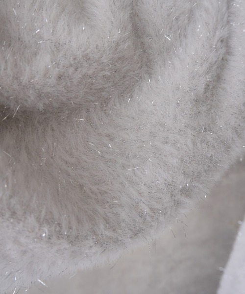 「mellowneon」 ニットカーディガン FREE ライトグレー レディース_画像3