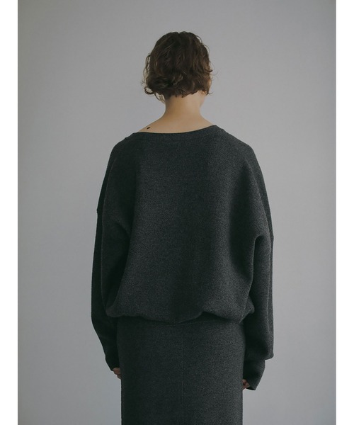 「HER.」 ニットカーディガン フリー チャコールグレー レディース_画像6
