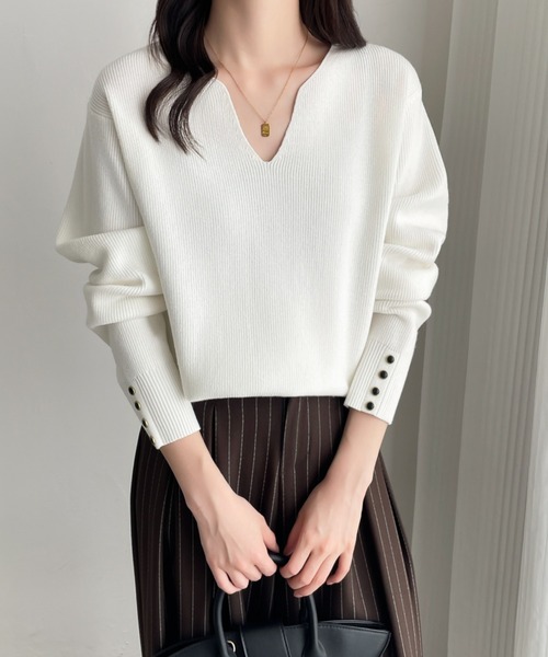 「ABITOKYO」 長袖ニット L グレー レディース_画像5