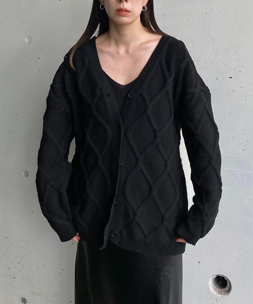 「y/m by RIKA」 カーディガン FREE ブラック レディース_画像5