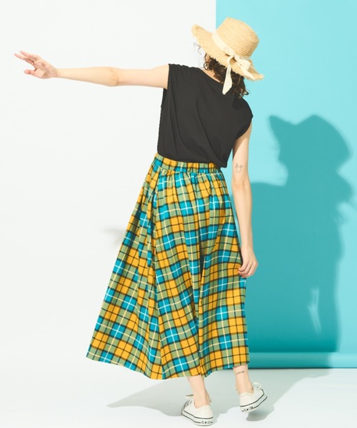 「MERLOT」 フレアスカート FREE イエロー レディース_画像2