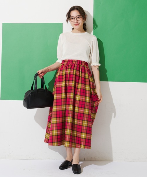 「MERLOT」 フレアスカート FREE イエロー レディース_画像8