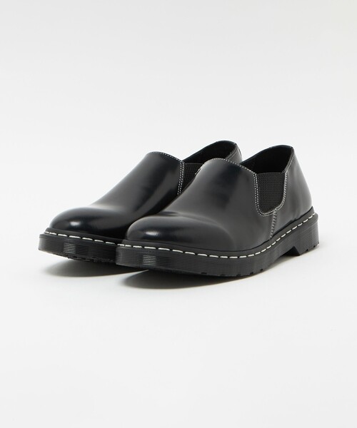 ビジネスシューズ 「Dr.Martens」LOUIS ホワイト ステッチ スリッポン メンズの画像