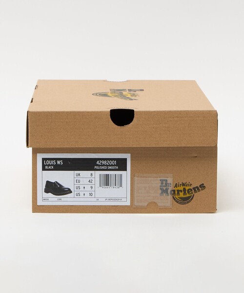 ビジネスシューズ 「Dr.Martens」LOUIS ホワイト ステッチ スリッポン メンズの画像