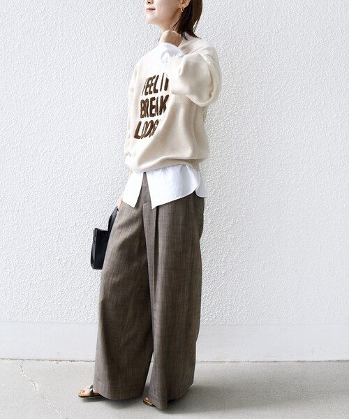 「SHIPS」 長袖ニット ONE SIZE ネイビー レディース_画像3
