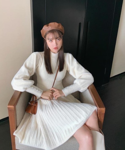 「gossip!ロサンゼルス」 長袖ワンピース FREE ホワイト レディース_画像4